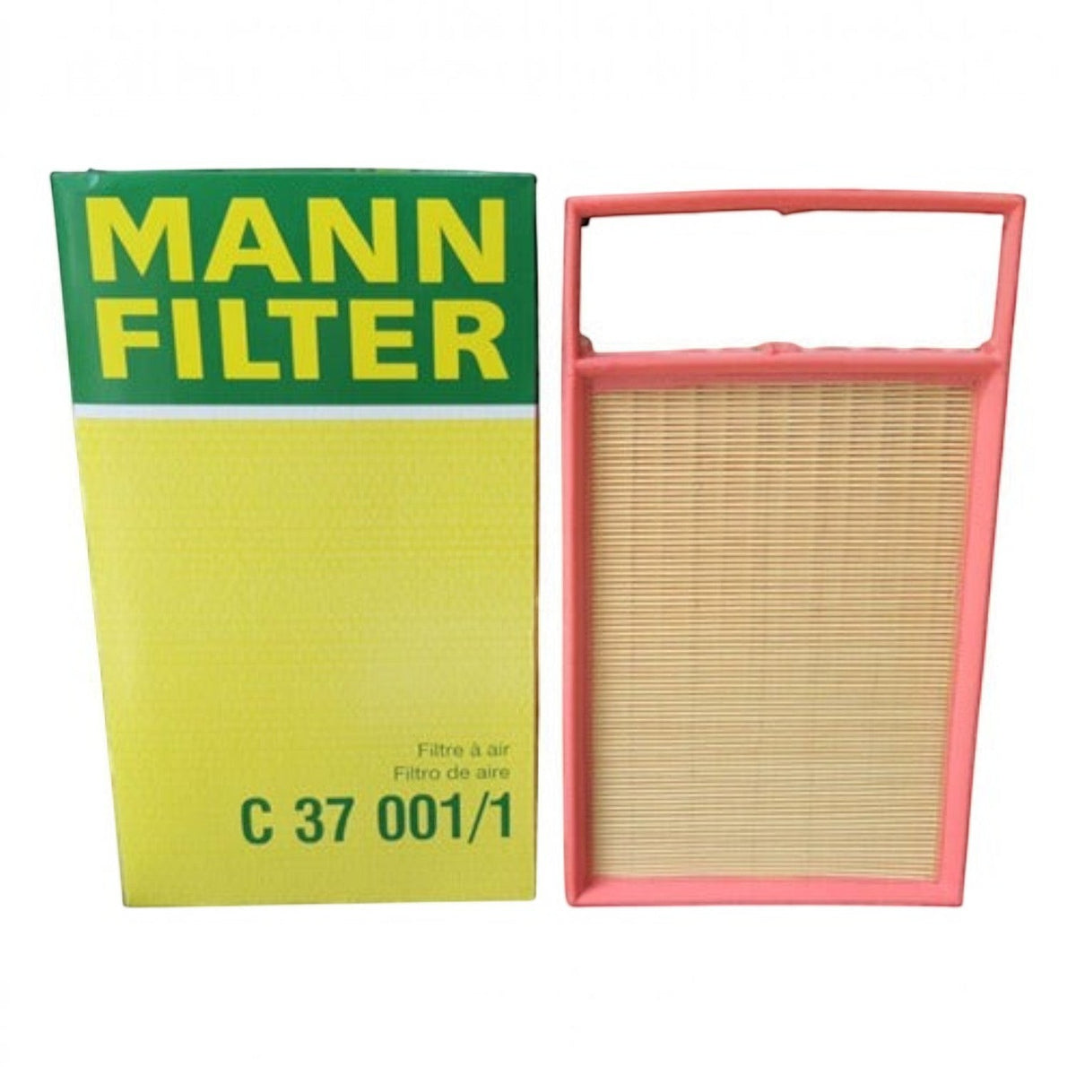 Filtro de aire Mann Filter C 37 001/1 para Dodge Vision 1.6L de KENAI´S COM, diseño rectangular con marco rosa