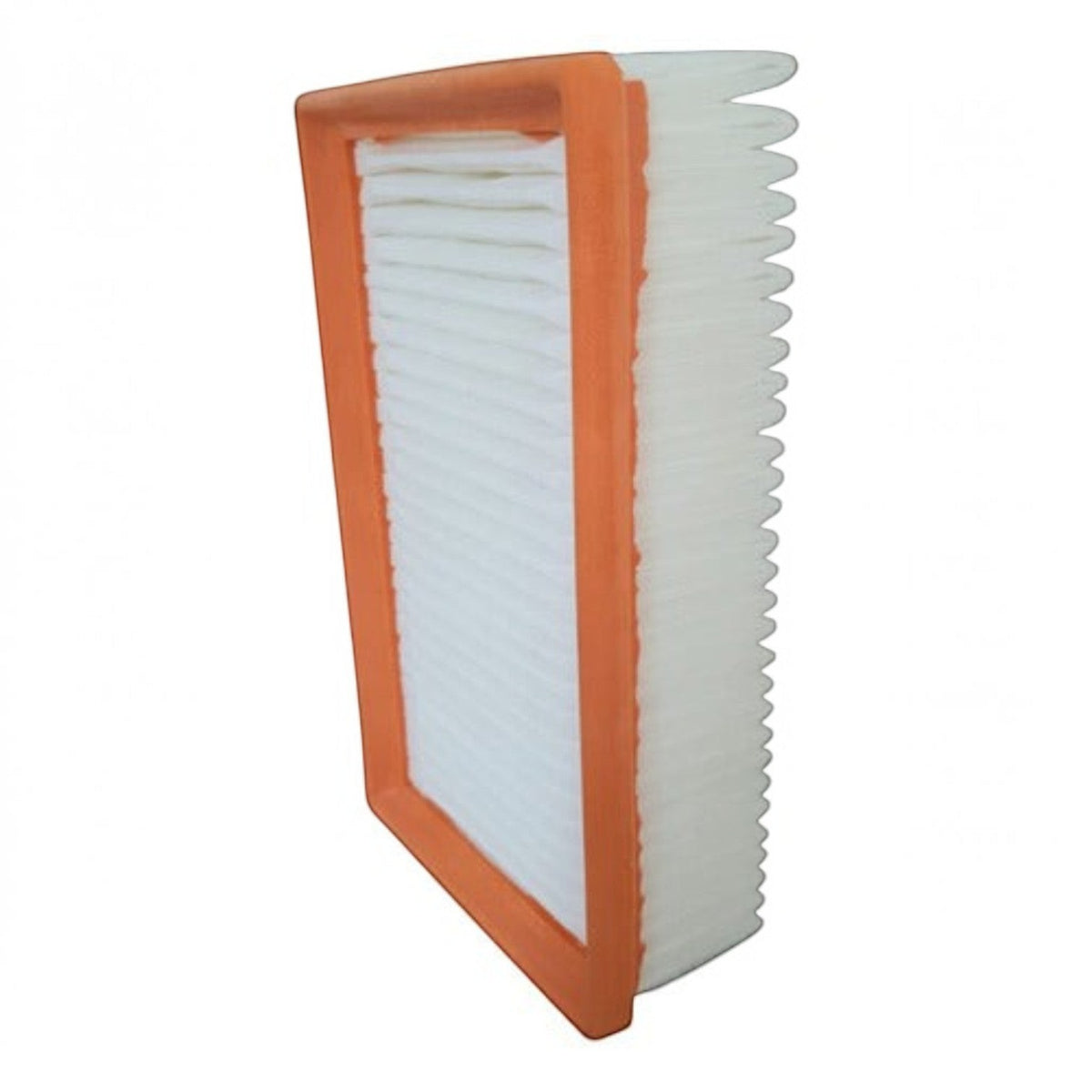 Filtro de aire rectangular blanco con marco naranja de KENAI´S COM para Duster 1.3L Turbo 2022-2023