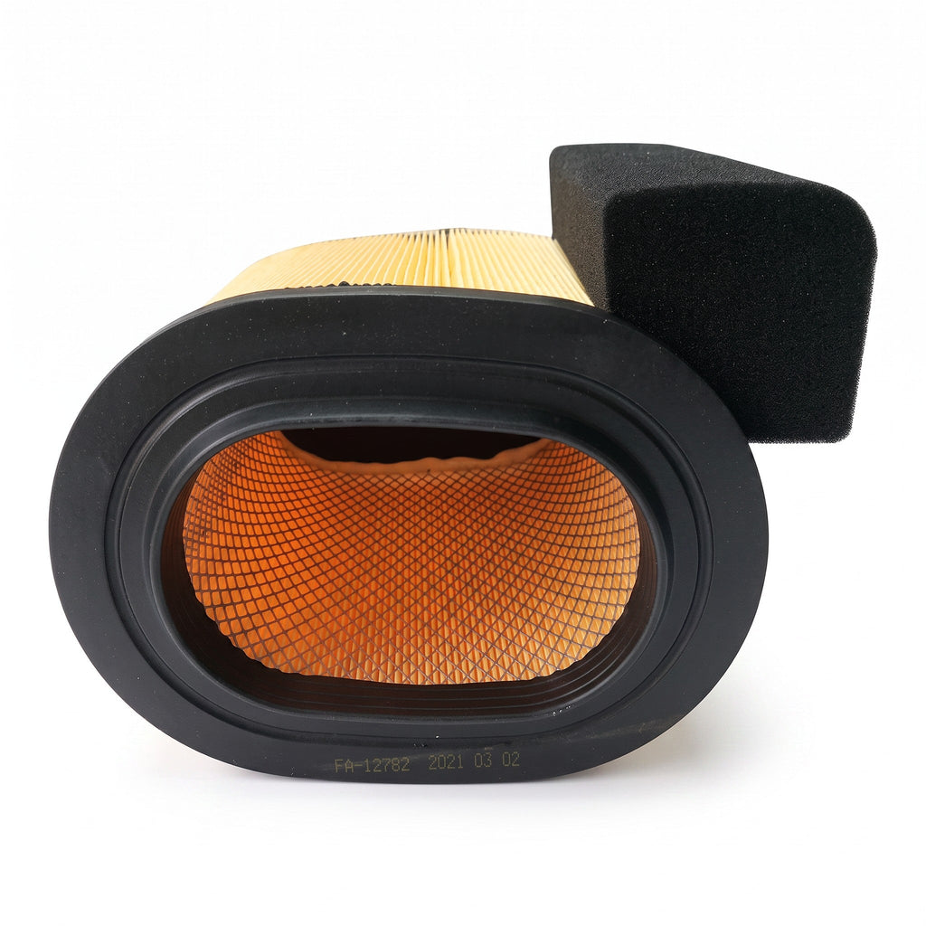 Filtro de aire cilíndrico Unifil para Ford F-250 F-350 F-450 de KENAI´S COM con marco negro y medio filtrante amarillo