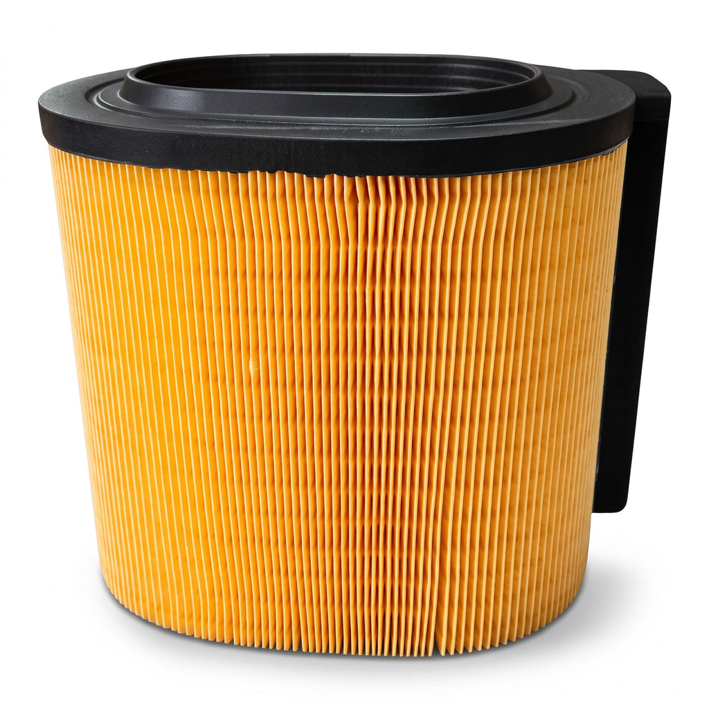 Filtro de aire cilíndrico amarillo con marco negro de KENAI´S COM para motor diésel Ford F-250 F-350 F-450