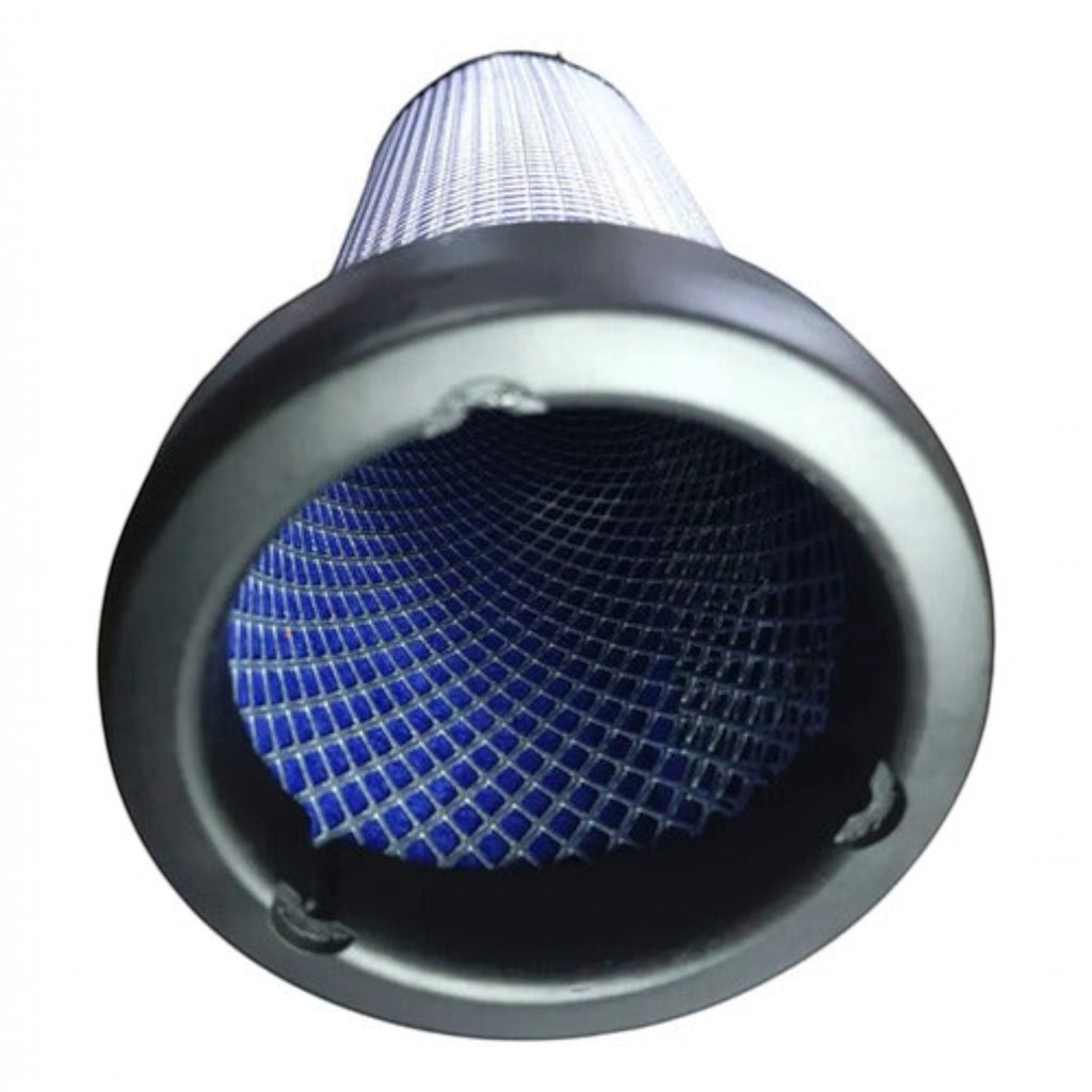 Filtro de aire cilíndrico Unifil para Hino 500 Euro 4 de KENAI´S COM con malla protectora azul y marco negro