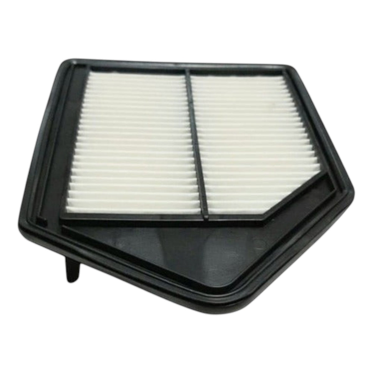 Filtro de aire KENAI´S COM para Honda CR-V 2010-2011, diseño rectangular con marco negro y medio filtrante blanco
