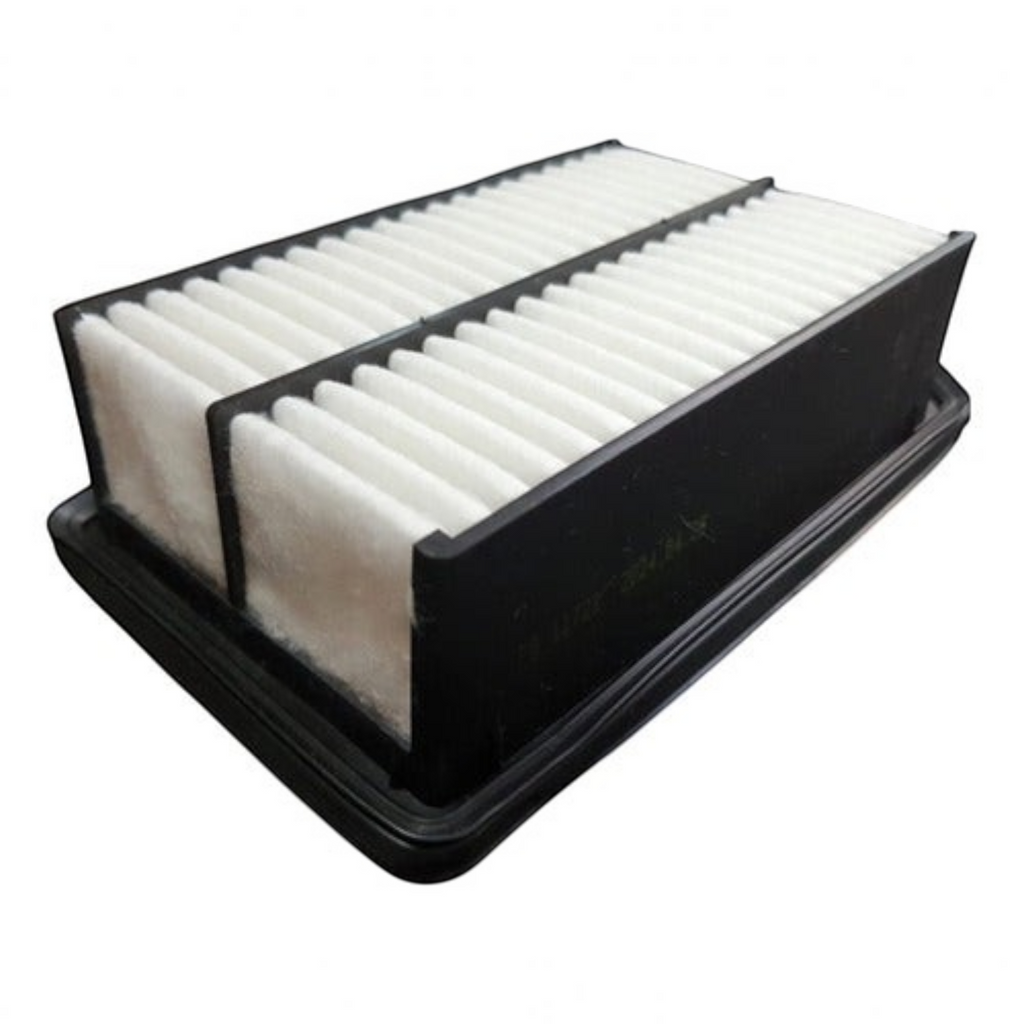 Filtro de aire rectangular KENAI´S COM para Hyundai HB20 1.6, diseño plisado blanco con marco de plástico negro
