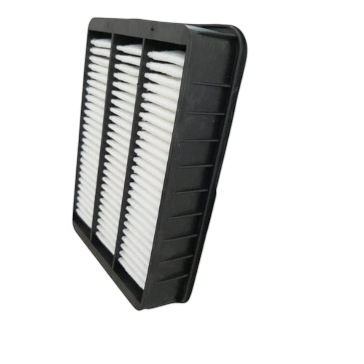 Filtro de aire rectangular para Mitsubishi Lancer de KENAI´S COM con marco de plástico negro y pliegues blancos