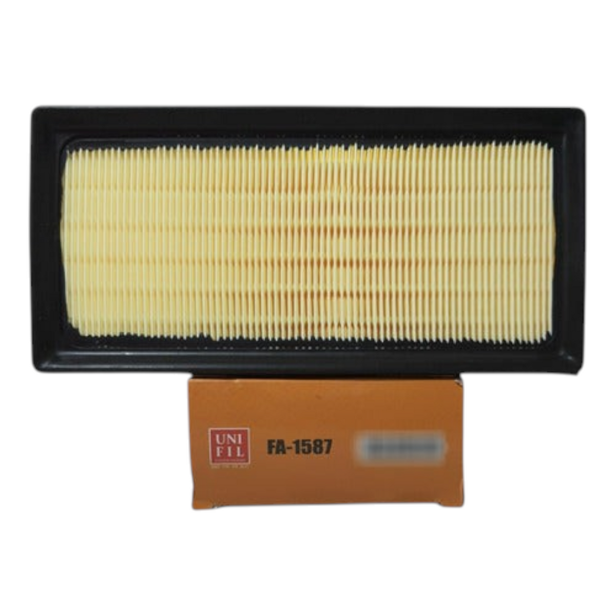 Filtro de aire rectangular Unifil FA-1587 para Mitsubishi Xpander 1.5 de KENAI´S COM con marco negro