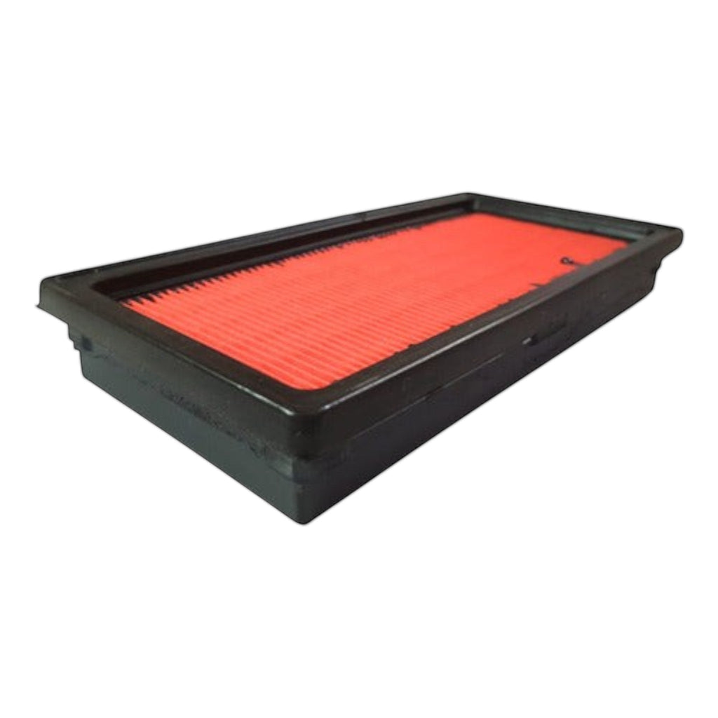Filtro de aire rectangular KENAI´S COM para Nissan March con marco negro y elemento filtrante rojo