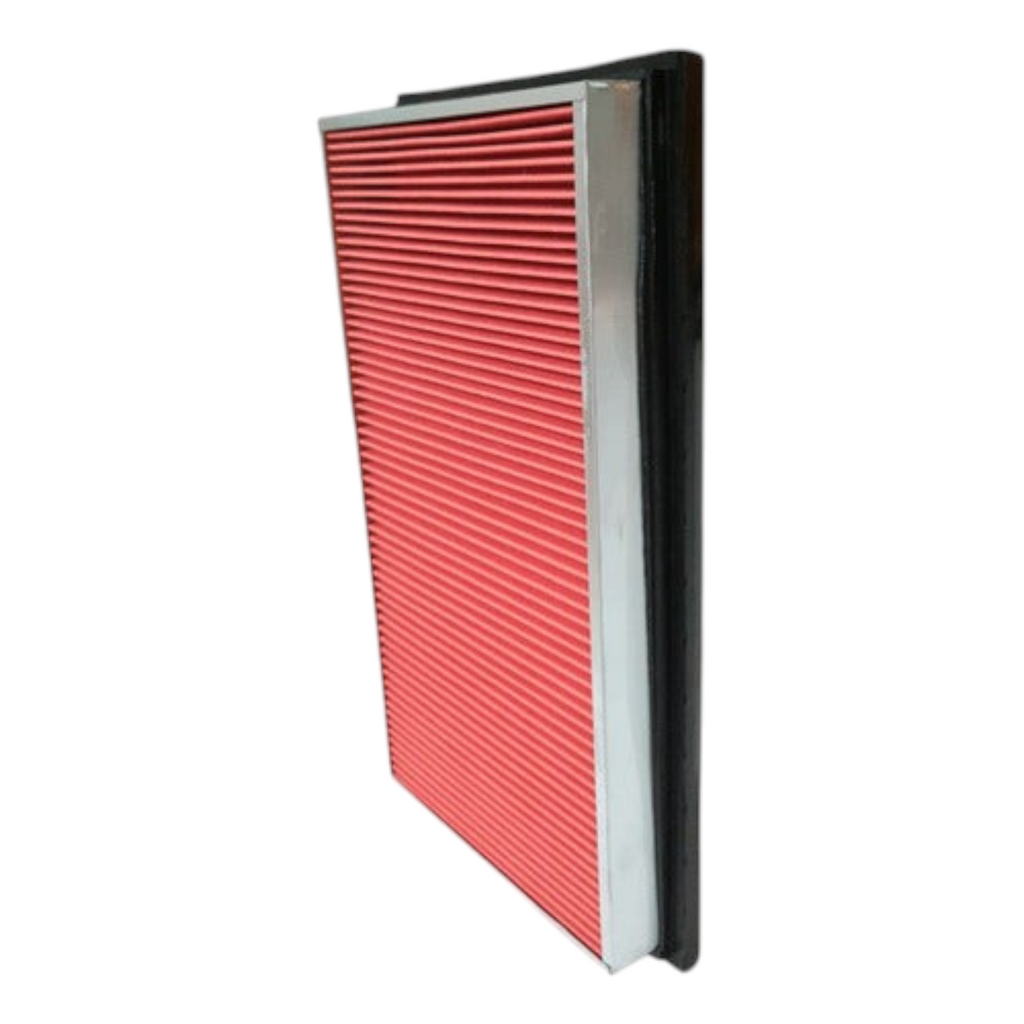 Filtro de aire rectangular rojo para Nissan Murano 3.5L de KENAI´S COM, diseño plisado de alto rendimiento.