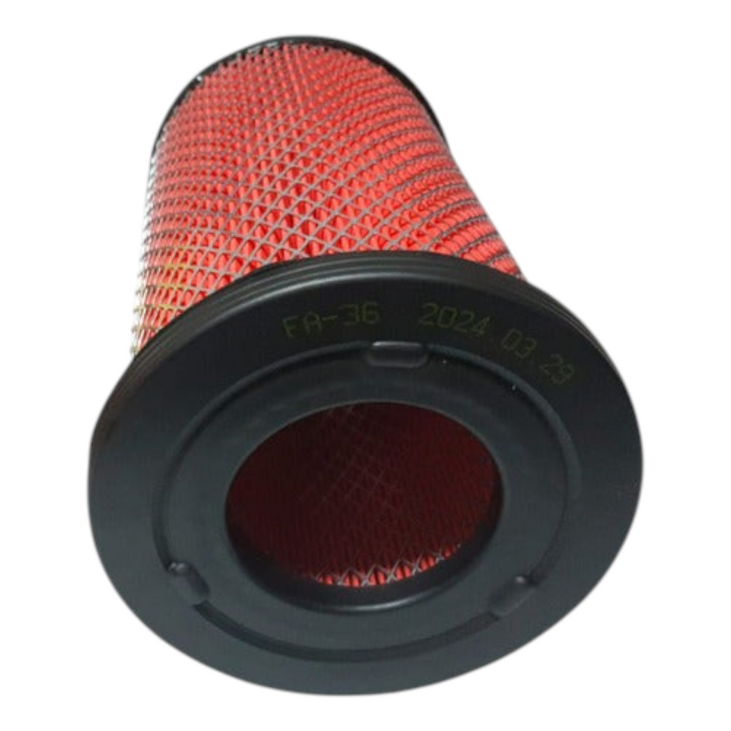 Filtro de aire cilíndrico rojo para Nissan NP300 D22 de KENAI´S COM con malla protectora metálica