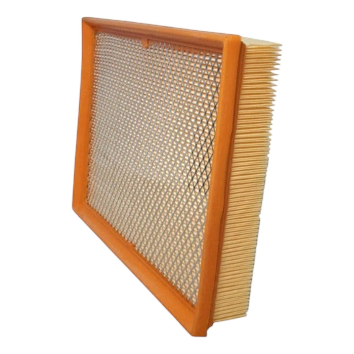 Filtro de aire rectangular KENAI´S COM para Nissan NP300 2.5 gasolina 2015-2019 con marco naranja y malla protectora