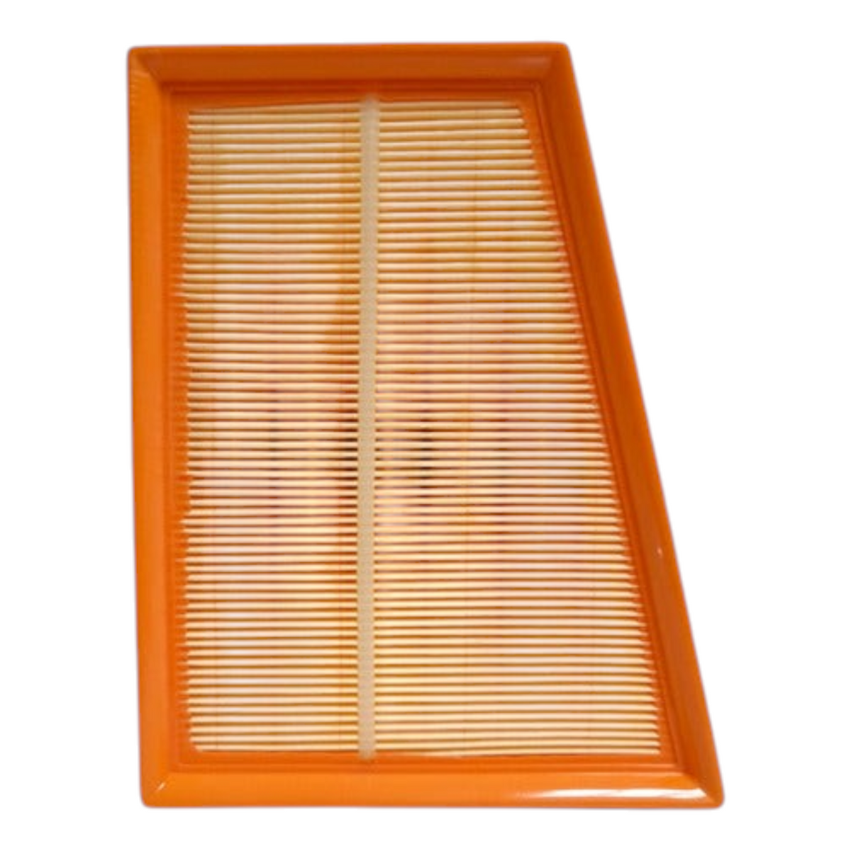 Filtro de aire rectangular KENAI´S COM para Nissan Sentra 2.0L con marco naranja y pliegues de papel filtrante