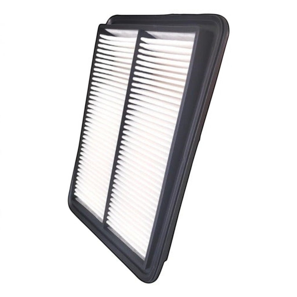 Filtro de aire rectangular para Nissan X-Trail 2.5L de KENAI´S COM con marco negro y pliegues de papel blanco