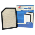Filtro de aire de panel Interfil para Jeep Grand Cherokee, marca KENAI´S COM, diseño rectangular con marco negro