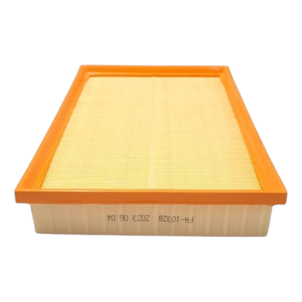 Filtro de aire rectangular Unifil para Volkswagen Passat y CC de KENAI´S COM con marco naranja y papel plisado