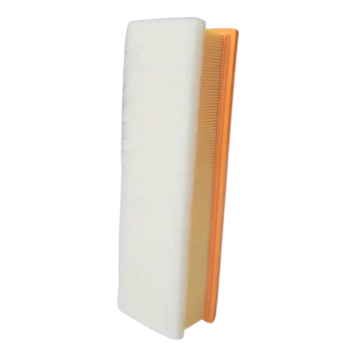 Filtro de aire rectangular para Peugeot 301 EC5 de KENAI´S COM, con marco naranja y elemento filtrante blanco.