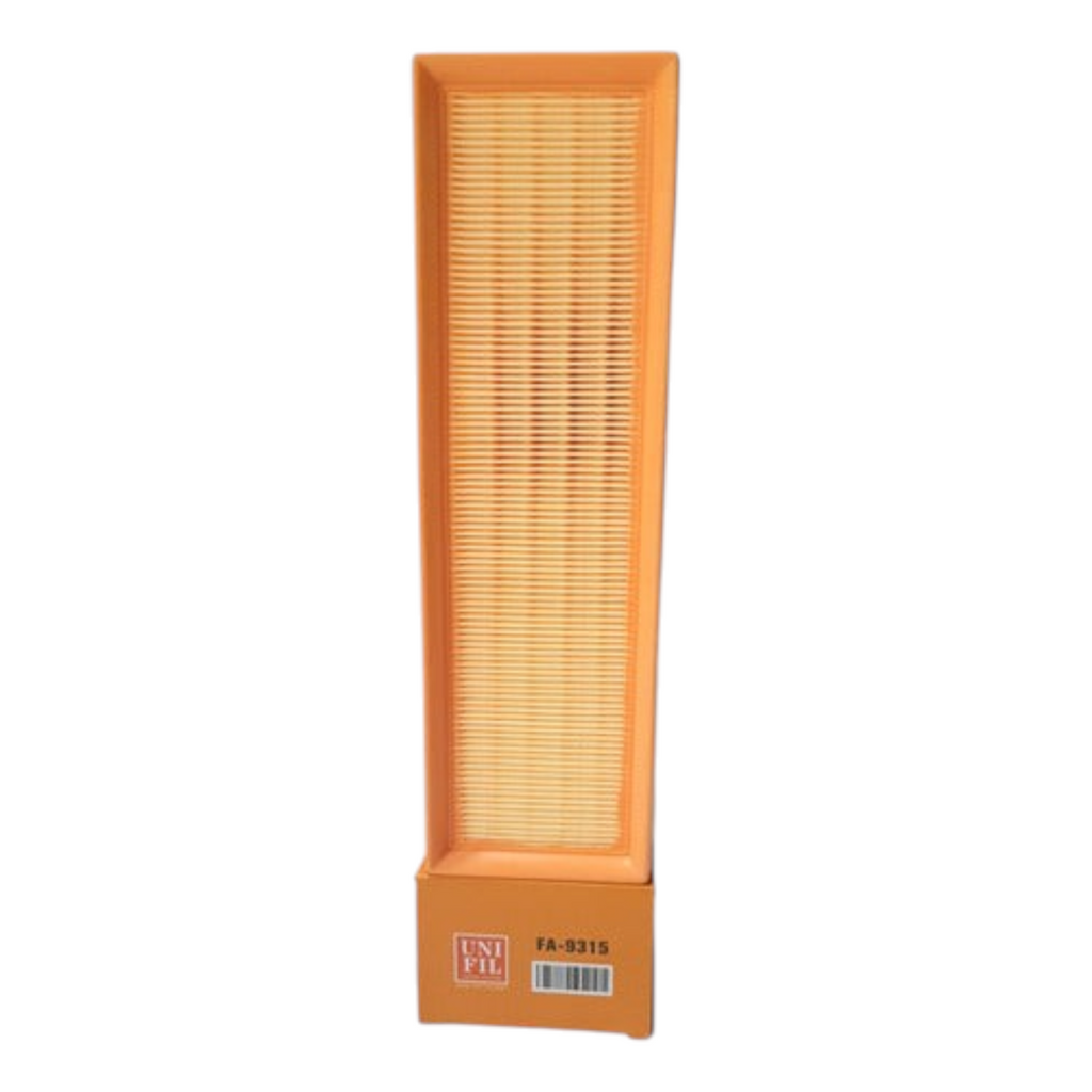 Filtro de aire rectangular KENAI´S COM para Peugeot 301 EC5, modelo FA-9315 con marco naranja y papel plisado