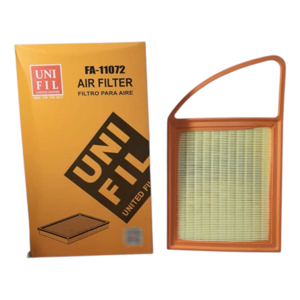 Filtro de aire rectangular para Peugeot 208 301 1.6 TDI de KENAI´S COM en su caja original de cartón naranja