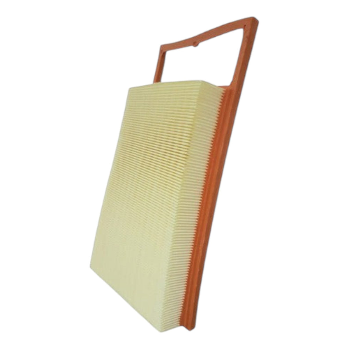 Filtro de aire KENAI´S COM para Ram 700 1.6L, diseño rectangular con marco naranja y medio filtrante plisado beige