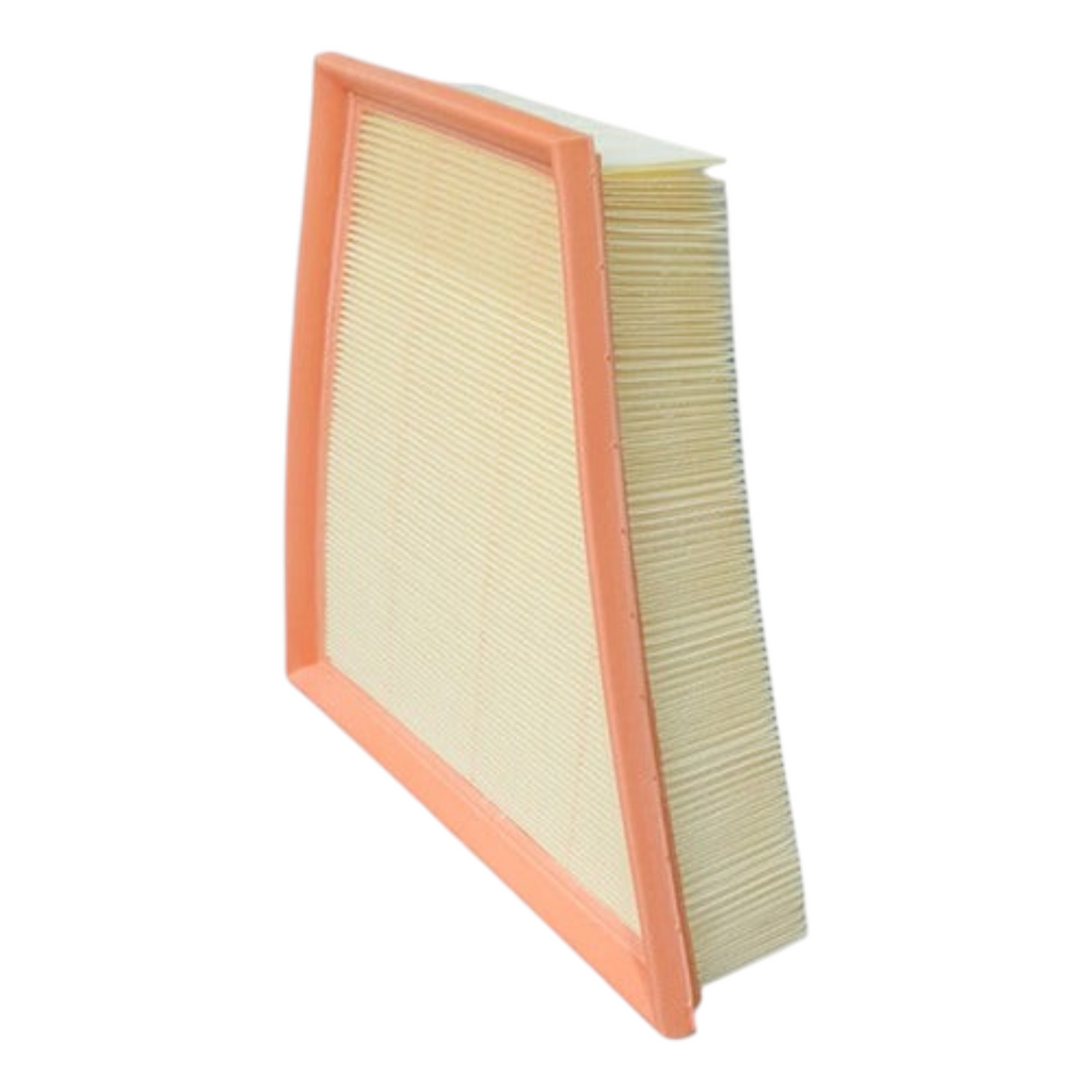 Filtro de aire rectangular Mann Filter para Seat Ibiza de KENAI´S COM, diseño plisado con marco naranja