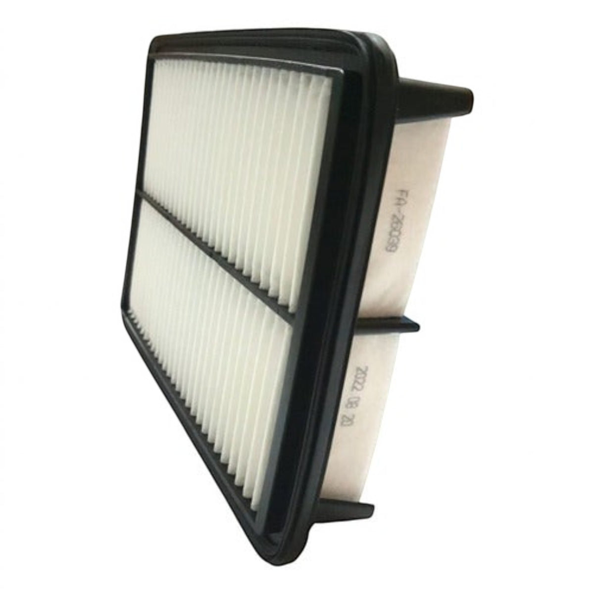 Filtro de aire rectangular KENAI´S COM para Solati H350 2.5 TDI 2019 con marco de plástico negro y pliegues blancos