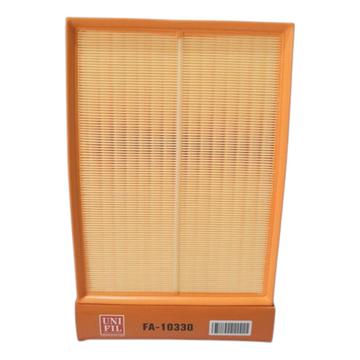 Filtro de aire rectangular KENAI´S COM para Mercedes Benz Sprinter OM651, diseño plisado en color naranja y crema.