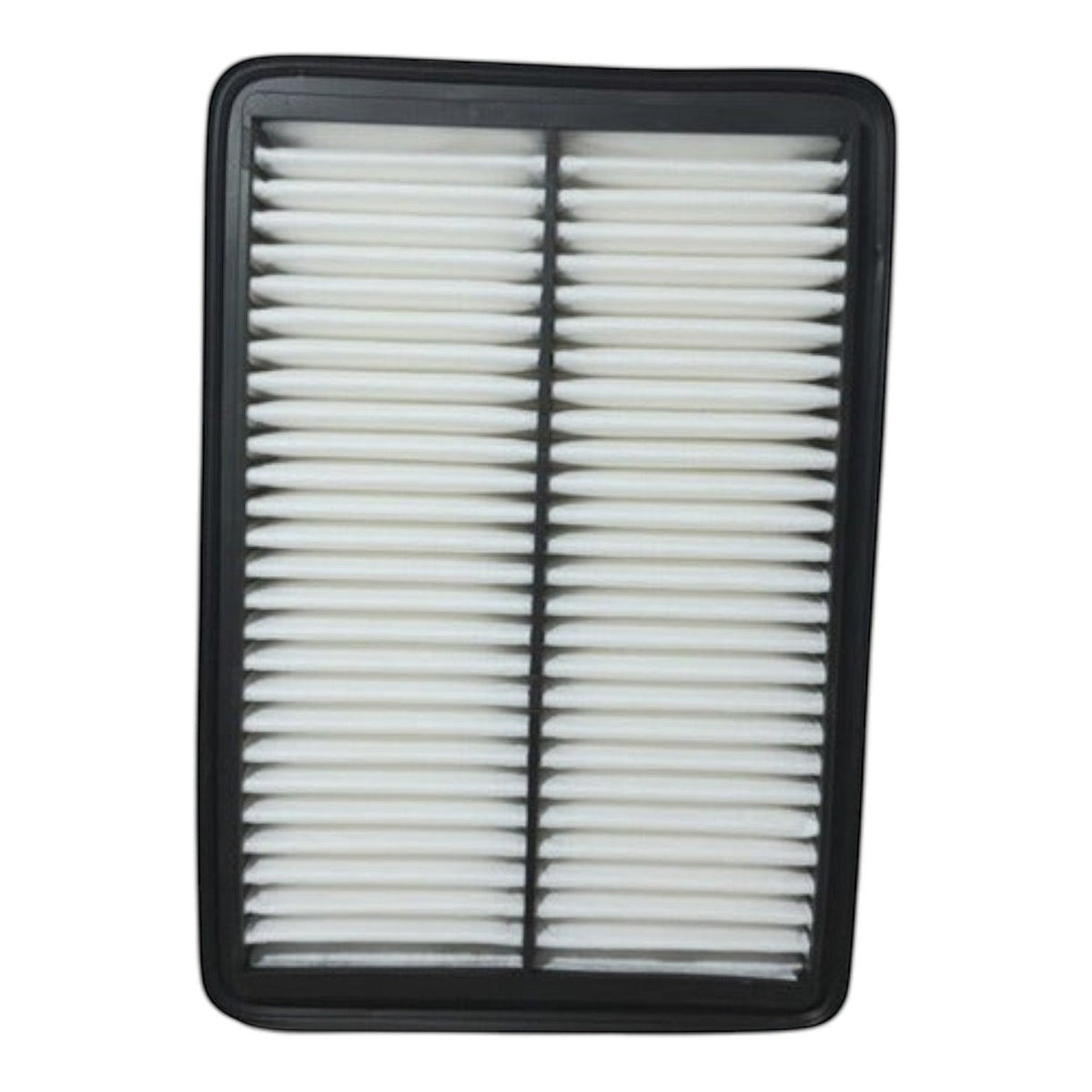 Filtro de aire rectangular KENAI´S COM para motor Starex 2.4L con marco negro y pliegues blancos