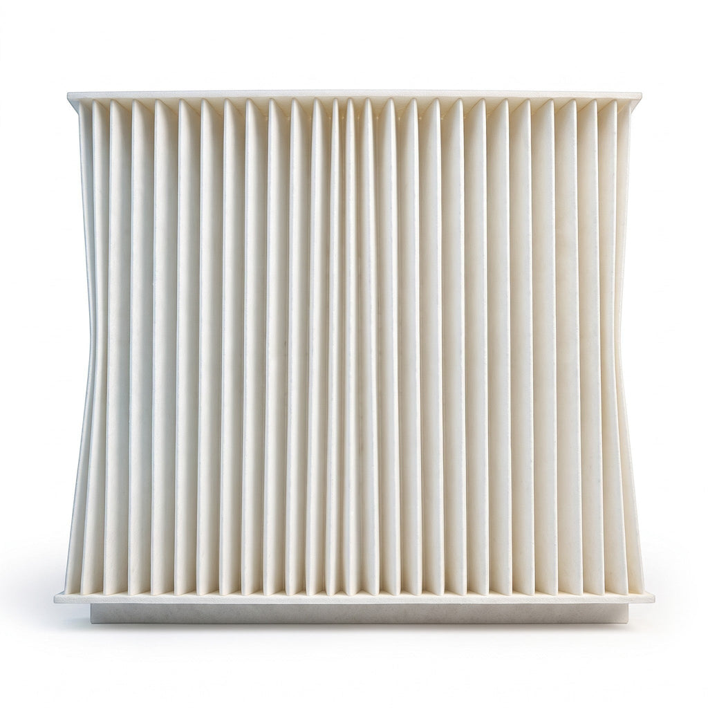 Filtro de aire rectangular blanco de marca Unifil para Suzuki Swift de KENAI´S COM, diseño plisado de alta eficiencia.