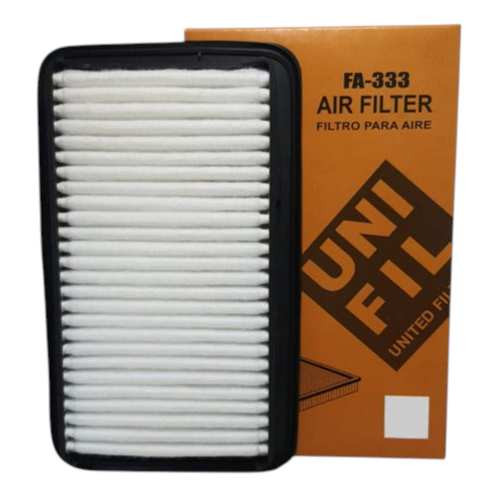Filtro de aire rectangular blanco con marco negro KENAI´S COM para Suzuki Swift 1.5 2007-2010 con caja original