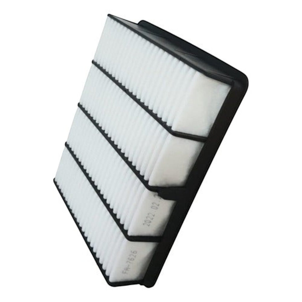 Filtro de aire blanco rectangular para Toyota 4Runner 3.4L de KENAI´S COM, modelo FA-7626 con marco de plástico negro.