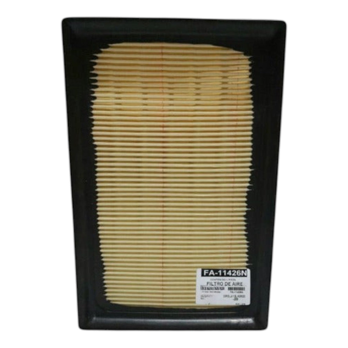 Filtro de aire rectangular para Toyota Prius 1.8L 2016 de KENAI´S COM con marco negro y pliegues de papel filtrante