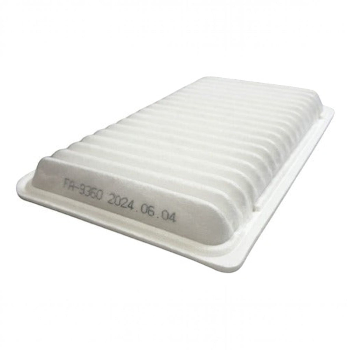 Filtro de aire rectangular blanco para Toyota Sienna marca KENAI´S COM modelo FA-9360 con diseño plisado