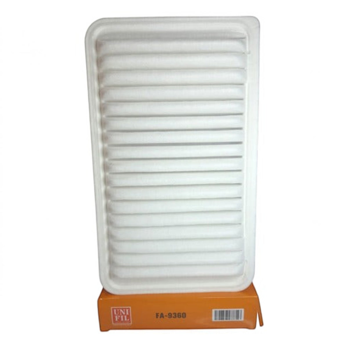 Filtro de aire rectangular Unifil FA-9360 para Toyota Sienna de KENAI´S COM sobre su caja original