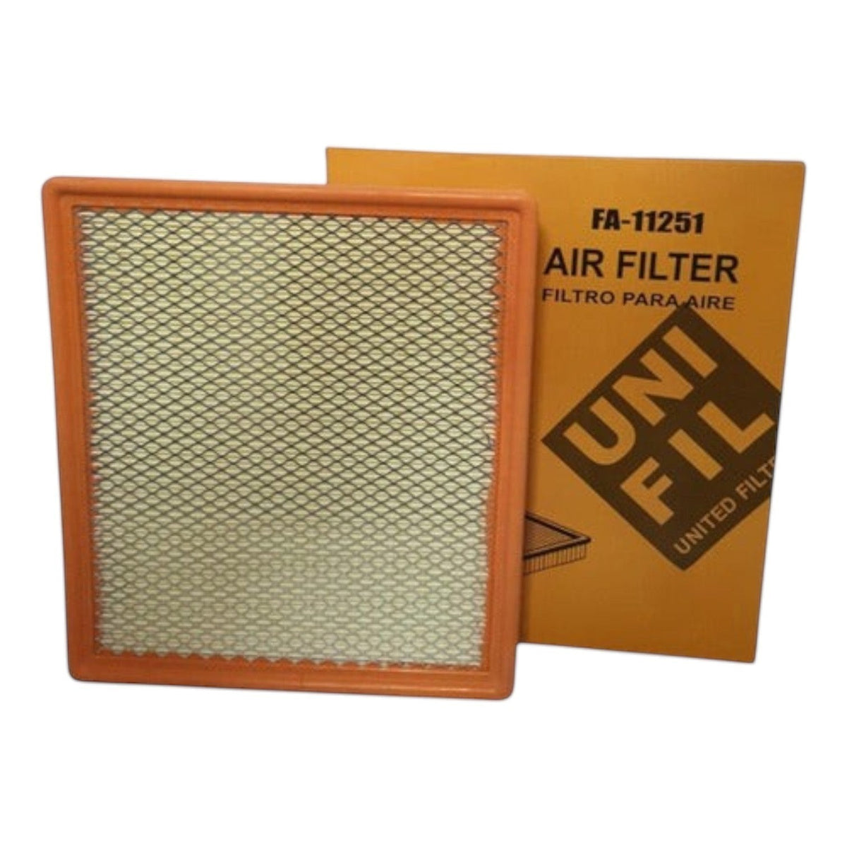 Filtro de aire rectangular Unifil FA-11251 para Buick, Cadillac y Chevrolet disponible en KENAI´S COM