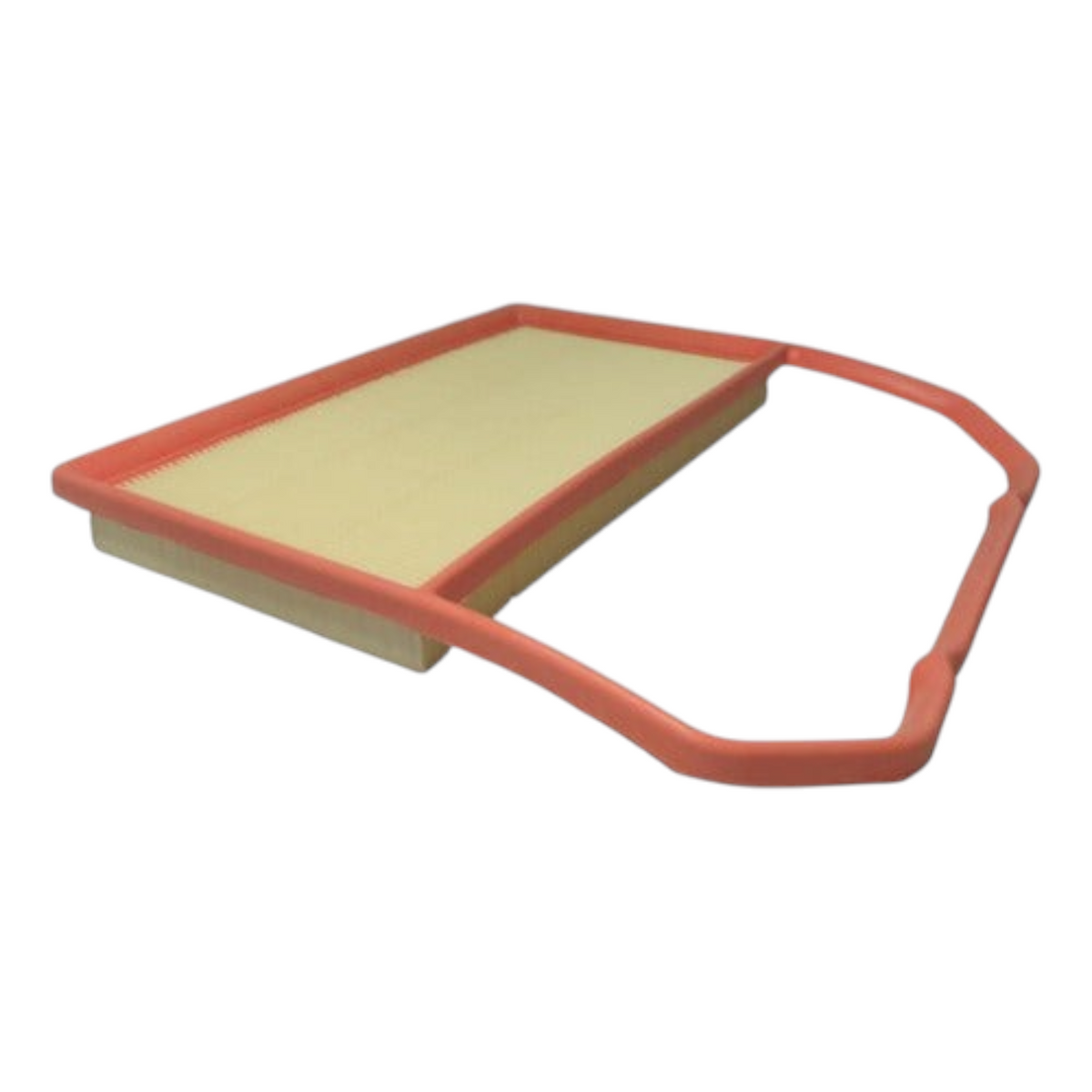 Filtro de aire rectangular para motor VW Up 1.0L de KENAI´S COM con marco de goma naranja y elemento filtrante beige