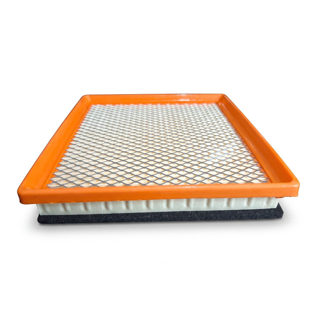 Filtro de aire rectangular KENAI´S COM con marco naranja y malla metálica para VW Virtus 1.6L