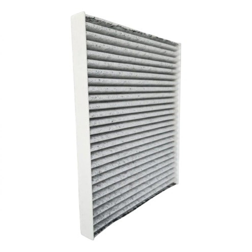 Filtro de cabina para Kia Rio 1.6lt de KENAI´S COM, diseño rectangular plisado en color blanco y gris