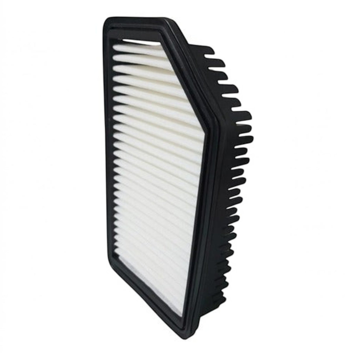 Filtro de cabina para Kia Rio 1.6lt 2012-2017 marca Unifil de KENAI´S COM con marco negro y pliegues blancos