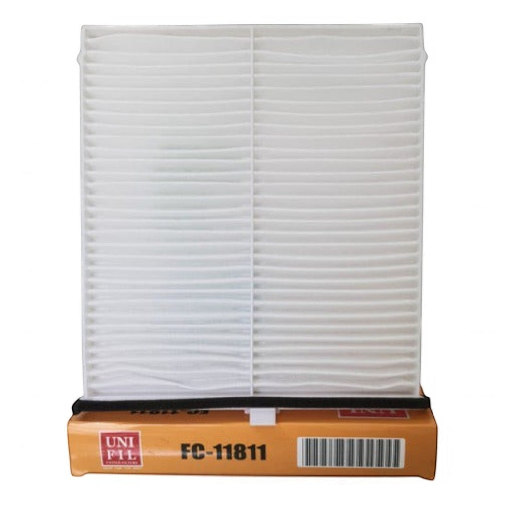 Filtro de cabina Unifil FC-11811 para Mazda 3 2019-2020 de KENAI´S COM, diseño rectangular de alta eficiencia.