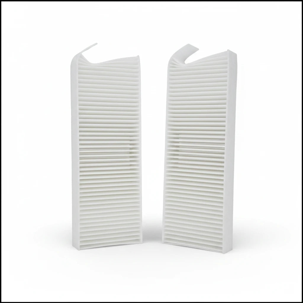 Filtro de cabina blanco KENAI´S COM para Peugeot Expert 2.0L modelos 2018-2021, diseño rectangular plisado