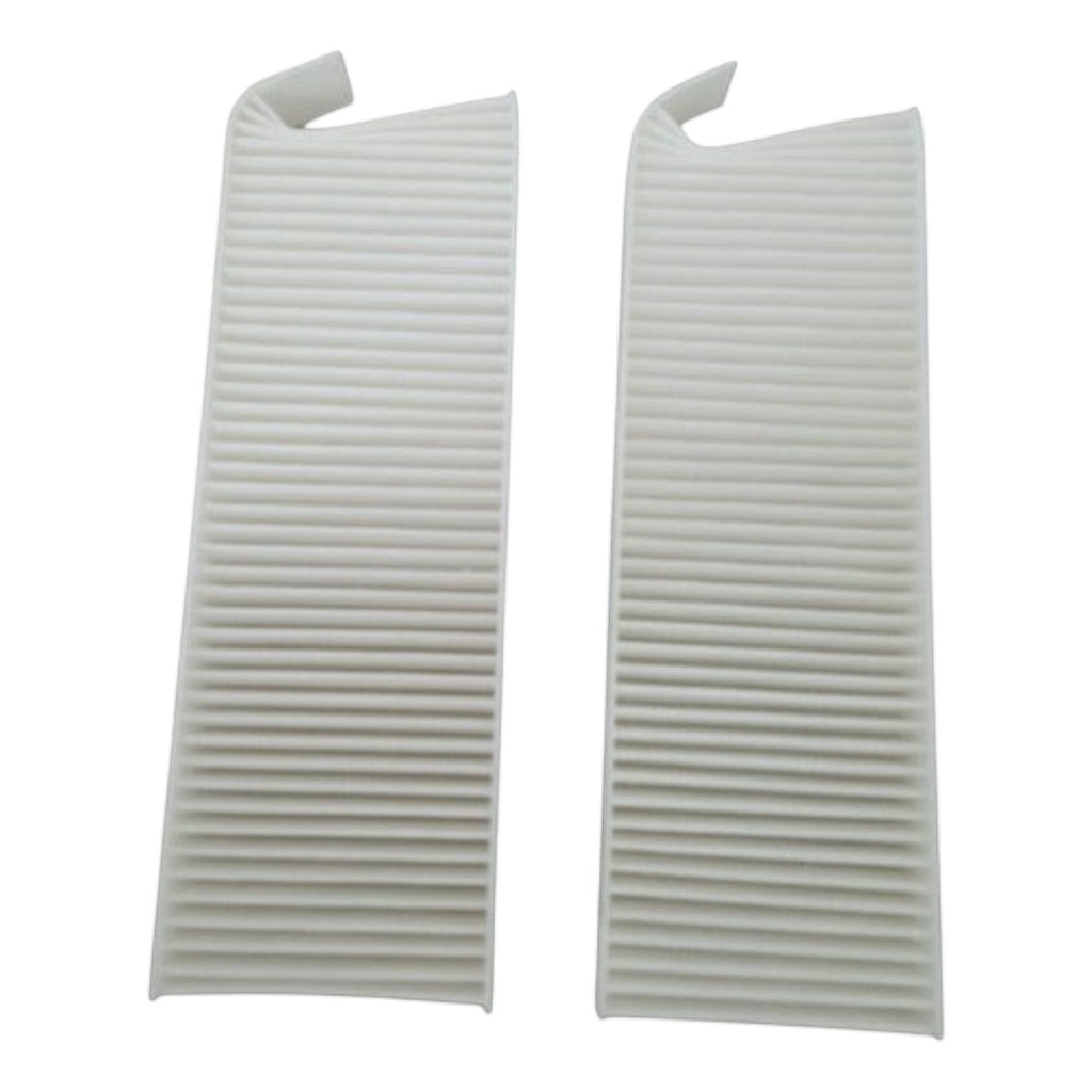 Filtros de cabina blancos para Peugeot Rifter 1.6L TDI de KENAI´S COM, diseño rectangular plisado para ventilación.