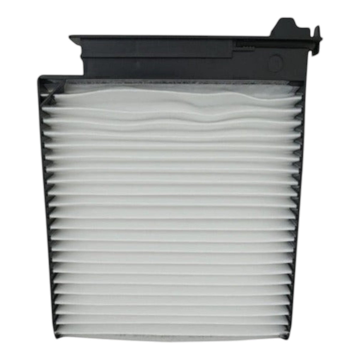 Filtro de cabina blanco para Renault Duster de KENAI´S COM, diseño rectangular con marco de plástico negro