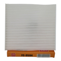 Filtro de cabina Unifil FC-9594 para Chevrolet Spark 1.2L, diseño rectangular plisado de color blanco