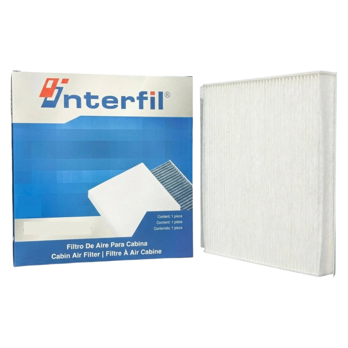 Filtro de cabina Interfil para Toyota C-HR de KENAI´S COM, filtro de aire rectangular blanco de alta eficiencia.