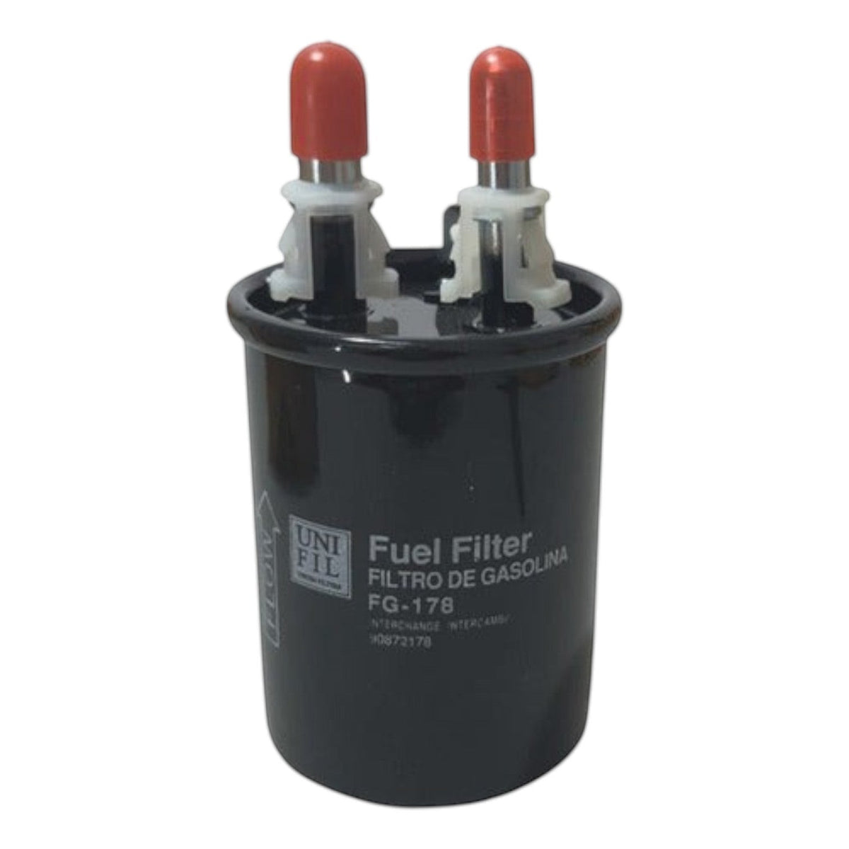 Filtro de combustible negro KENAI´S COM para Chevrolet Cavalier 1.5L con conectores superiores rojos