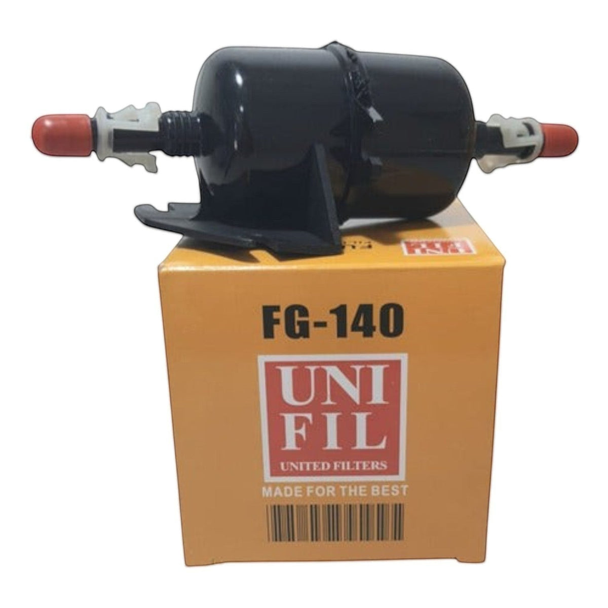 Filtro de combustible KENAI´S COM para Dodge Vision 1.6L, modelo FG-140 de Unifil sobre su caja original