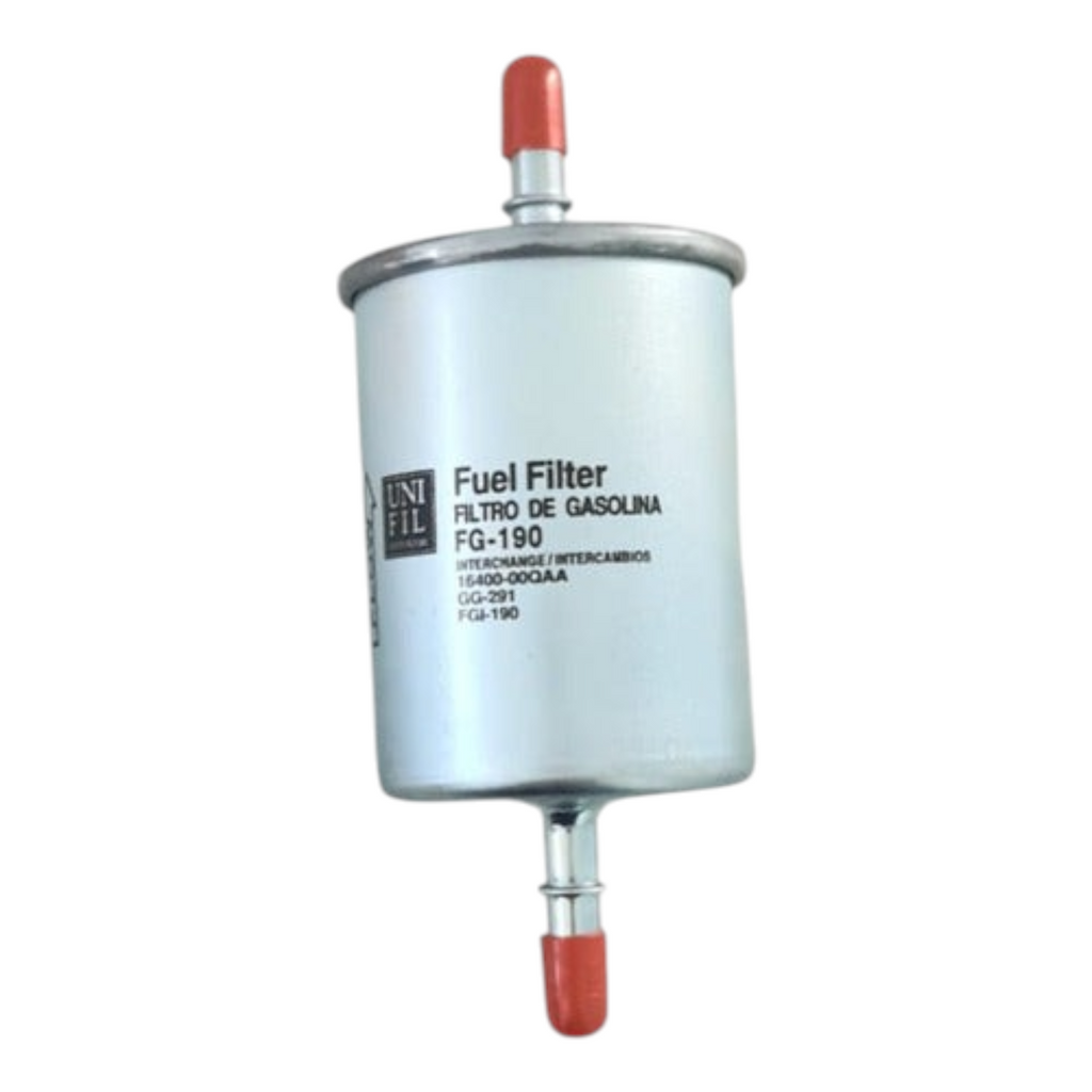 Filtro de combustible KENAI´S COM para Renault Fluence 2.0L, modelo FG-190 de metal con tapas protectoras rojas