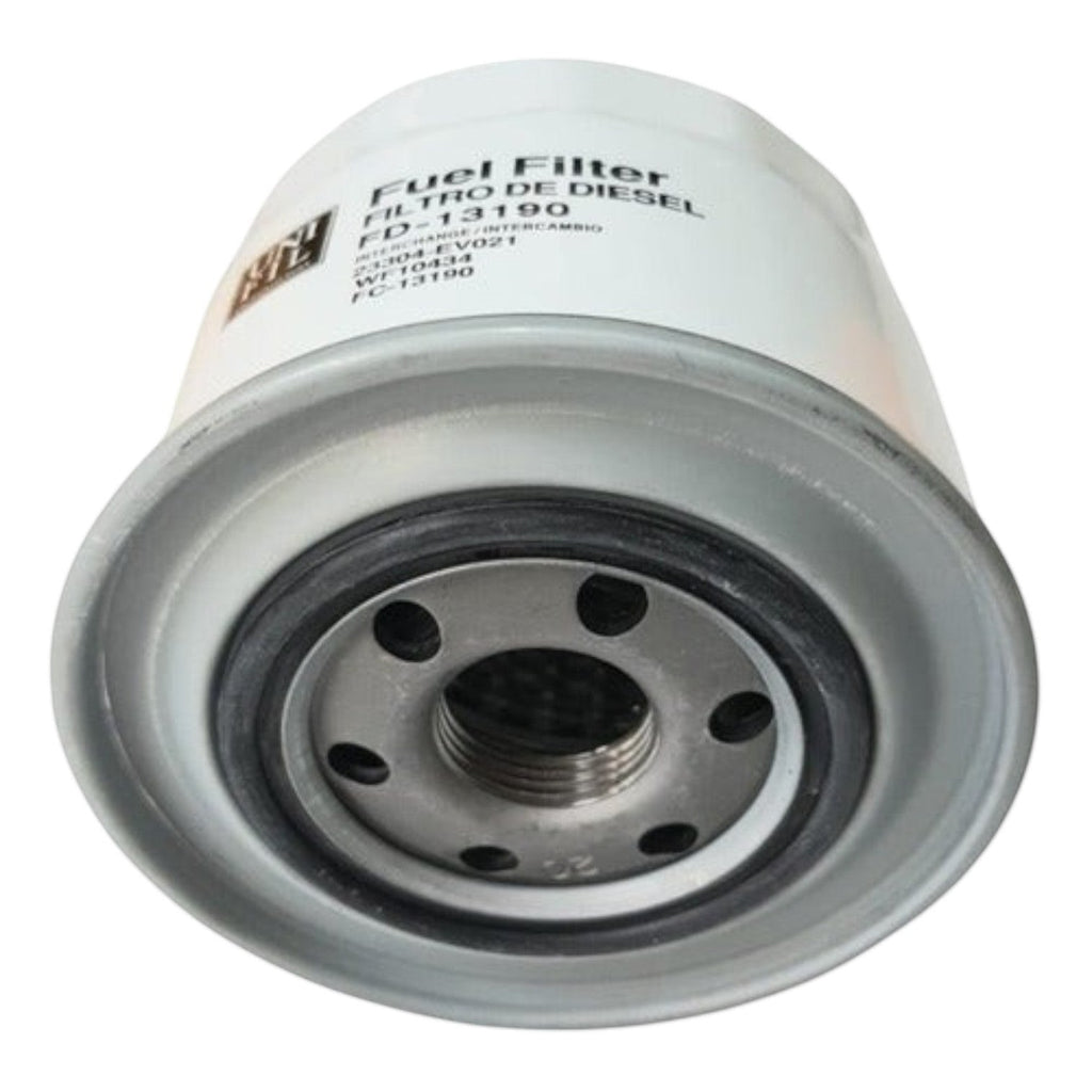 Filtro de combustible KENAI´S COM FD-13190 para camiones Hino 300, diseño cilíndrico metálico con sello de goma.
