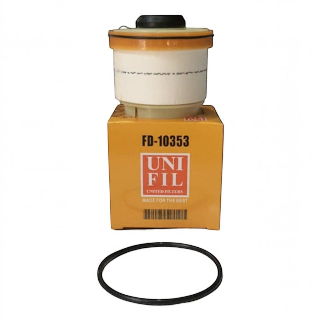 Filtro de combustible diesel Unifil FD-10353 para Mitsubishi L200 2.5 de KENAI´S COM con empaque y junta tórica