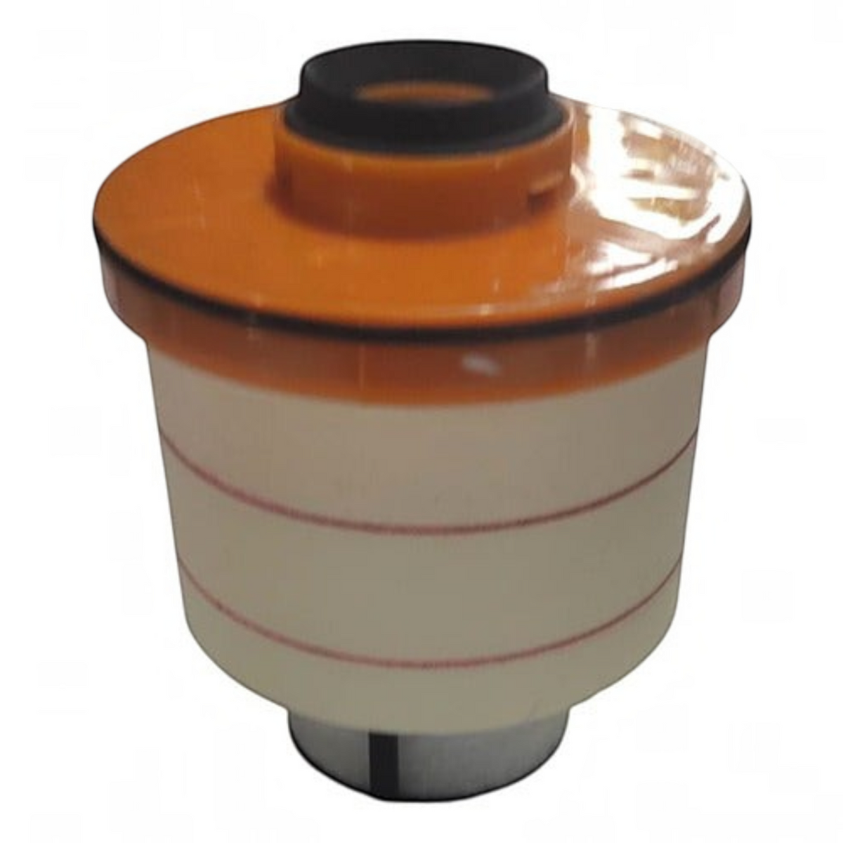Filtro de diesel KENAI´S COM para Toyota Hilux 2.8, elemento filtrante cilíndrico con tapa naranja y sellos de goma.