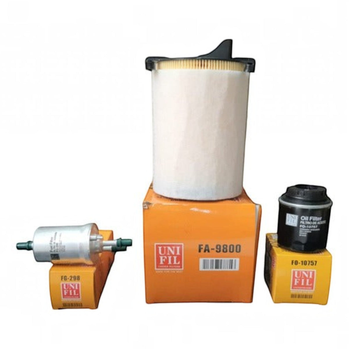 Kit de filtros KENAI´S COM para Audi A3 1.4L, incluye filtro de gasolina, aire y aceite de la marca Unifil.