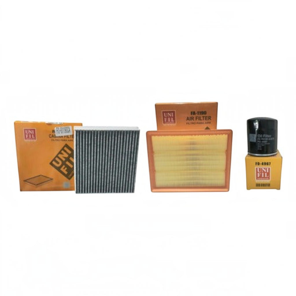 Kit de filtros KENAI´S COM para Changan Alsvin 1.4, incluye filtro de cabina, aire y aceite marca Unifil